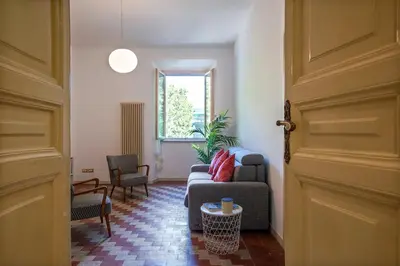 a living room with a couch and a table at Casa Mia in Rome