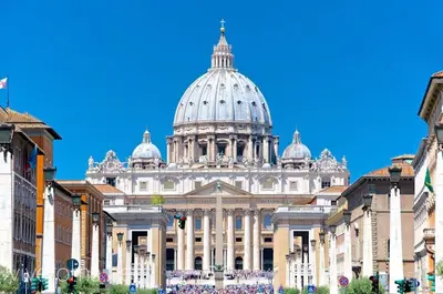 a large building with a dome on top of it at 85mq of Vintage Luxury-Near Vatican City WIFI AC in Rome