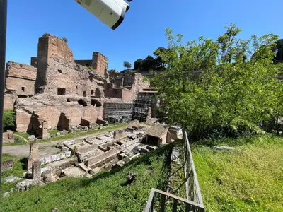 a view of the ruins of a castle at Foro Romano Apartments C in Rome