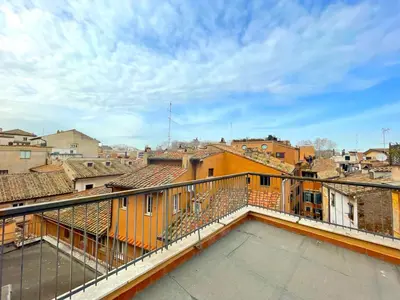 a view of a city from the roof of a building at My Beauty Nest In The Historical Centre in Rome