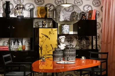 a table in a room with plates and cups at Leon's Place Hotel In Rome in Rome