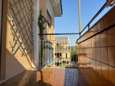 a view of a building from the outside of a window at San Peter-Vatican Way in Rome