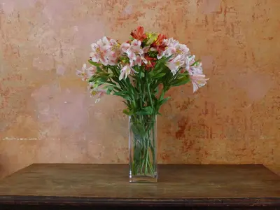 a vase of flowers sitting on a table at Domus Picta Roomy Apartment in Rome