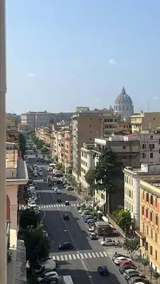 a view of a city street with cars parked at Belvedere home in Rome