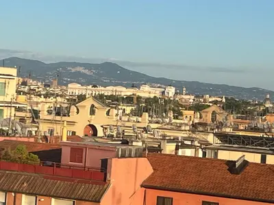 a view of a city with buildings at Belvedere home in Rome