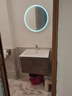 a bathroom with a sink and a mirror on the wall at Vaticano in Love in Rome