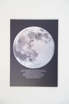 a picture of a full moon with a poem at Apartment16 in Rome