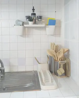 a kitchen with a sink and a counter top at Golden Suite - un piccolo loft nel cuore di Roma in Rome