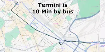 a map with the words feminism is min by bus at 10 Min Colosseum, PreNestInHome - Renovated 2024 Apartment, P igneto , Self Check-in h24 in Rome