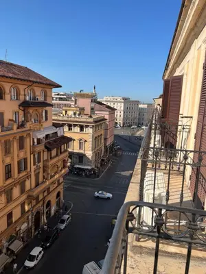 a view of a city street from a balcony at TERMINI ROMA CENTRo in Rome