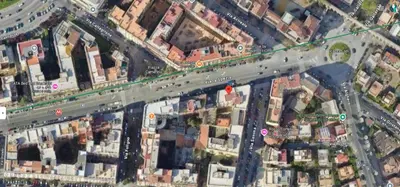 an overhead view of a highway with traffic and buildings at Alloggio turistico di Filomena Landi in Rome