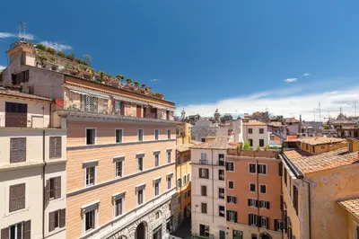 a view of the roofs of buildings in a city at Pantheon Winning Position in Rome