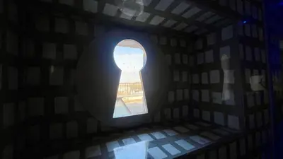 a window in a room with a view of a building at Santonofrio SKY Terrace Penthouse in Rome