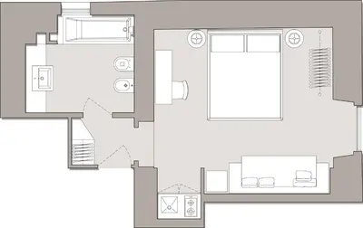 a floor plan of a house at App Leoncino Design Apartment in Rome in Rome