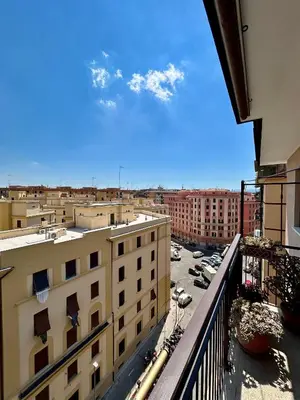 a view of a city from a balcony at Casa vacanze Morabito in Rome