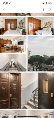 a collage of photos of a kitchen and a house at Colosseum house jp in Rome