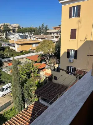 an overhead view of a city with a building at Gemelli Roma House Apartment in Rome