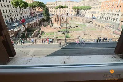 a view of a city from a window of a building at Sun Suite Luxury Pantheon in Rome