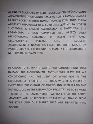 a typed document with writing on a white paper at Ai 7 Scalini in Rome