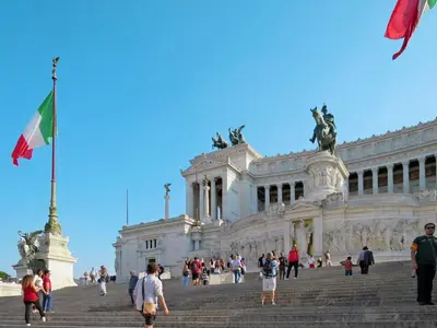 a large building with people walking down the stairs at Apartment Wohnung mit Wi-Fi by Interhome in Rome