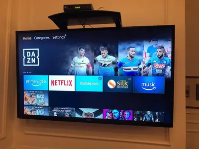 a television screen with a group of men on it at Navona Central Suites in Rome