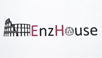 a logo for the emirius institute with the coliseum at EnzHouse in Rome