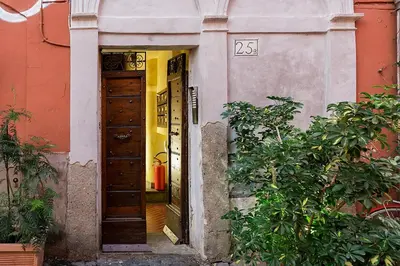 an entrance to a building with an open door at Al Cedro in Rome