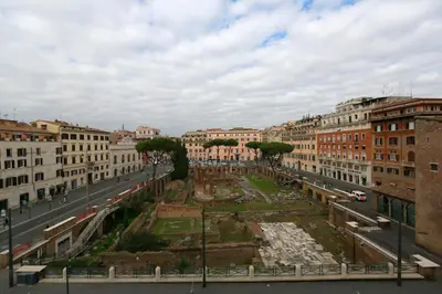 a view of a city with buildings and a street at Residenza Gens Julia in Rome