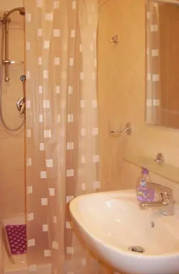 a bathroom with a sink and a shower at Stefy's Rooms in Rome