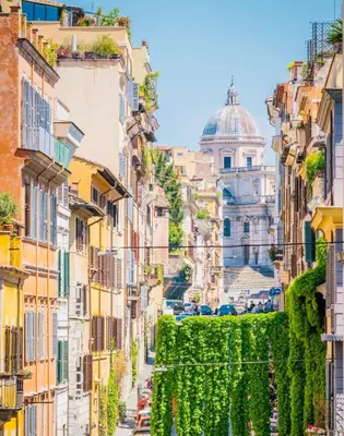 a view of a street in the city of sorrento at I Dormienti in Rome