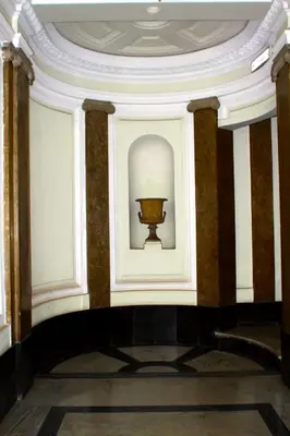 a room with a ceiling with a vase on the wall at CoolHouse at Colosseo in Rome