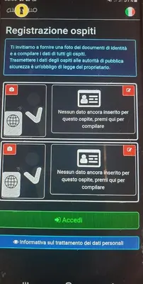a screenshot of a sign on a cell phone at La Locanda dell'Angelo in Rome