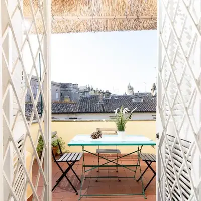 White terrace apartment navona