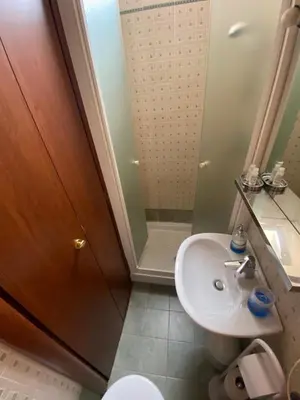 a bathroom with a white sink and a toilet at tagliaferri lucia in Rome
