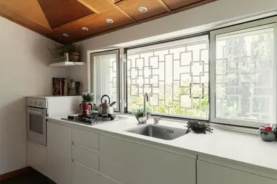 a kitchen with a sink and a window at Domus Quiritum Villa in Rome