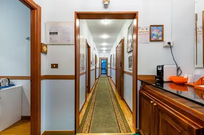 a corridor of a hallway with a hallway at Alessandro A San Pietro Best Bed in Rome
