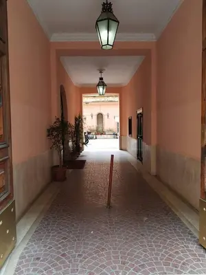 an empty hallway with a potted plant in a building at Appartamento Privato Simone in Rome