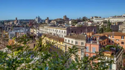 a view of a city with buildings at Monti Palace Hotel in Rome