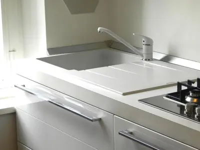 a kitchen with a sink and a stove at LINE-UP Apartment in Rome