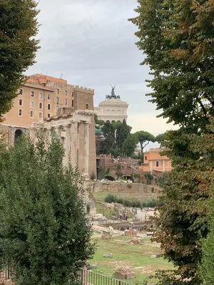 a view of a city with buildings and trees at Foro Romano Apartments B in Rome