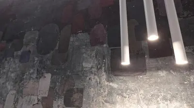 a room with two lights on the floor at Suite Inn Rome in Rome