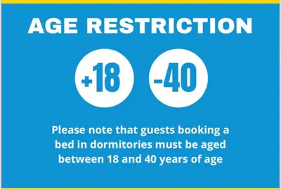 a sign that says age restriction with two circles at Melting Pot Rome in Rome
