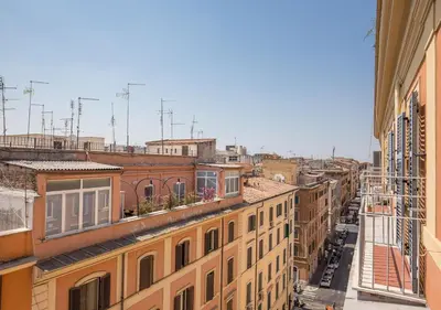 an overhead view of a city street with buildings at Bon Ton Design Rooms by DOT Suites in Rome