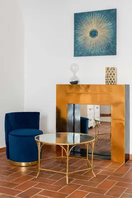 a flat screen tv on top of a wooden dresser at Navona 7 Suite in Rome