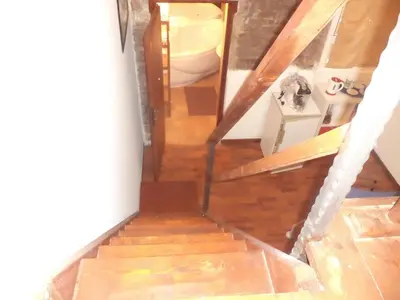 a view from the top of the stairs in a house under construction at Jacuzzi Quo Vadis in Rome