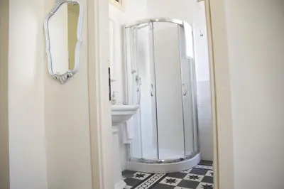 a bathroom with a shower and a sink at Bed and Breakfast 30 in Rome
