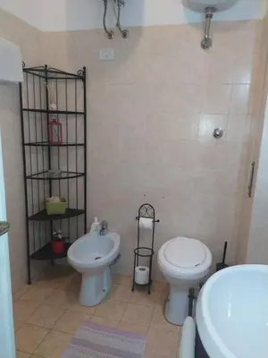 a bathroom with a toilet and a bidet and a sink at roma capoccia b&b in Rome