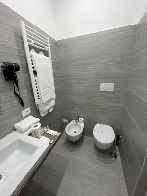 a bathroom with a sink and a toilet at Domus Flavia B&B in Rome