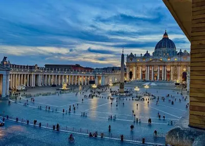 a view of a large building with a dome at Le Vie del Vaticano in Rome