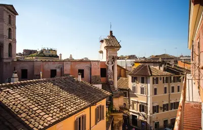 a view of roofs of buildings in a city at TrevInn Suites in Rome